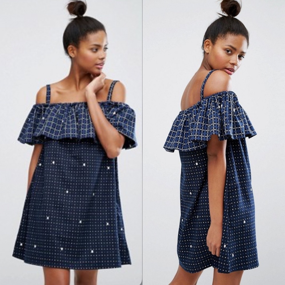 NWT Ziztar At Midnight Dress with Ruffle Top